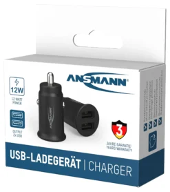 Lader til bil 12V 2xUSB-A-Ansmann Online