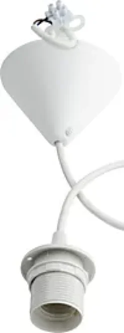 Lampeoppheng E27 plast tekstilkabel 1,8m-Gelia