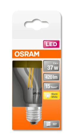 LED Classic A mirror 37 4W 2700K E27-Osram