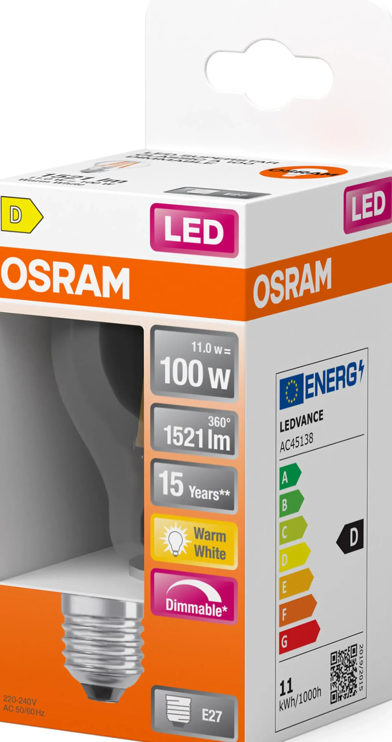 LED Classic A 100 12W 2700K dim E27-Osram Best