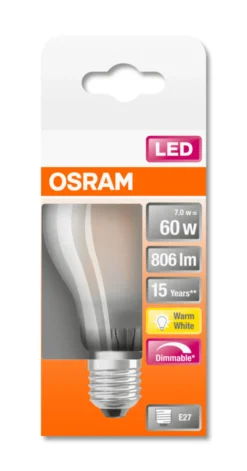 LED Classic A 60 7W 2700K matt dim E27-Osram Discount