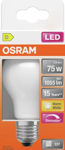 LED Classic A 75 7,8W 2700K matt dim E27-Osram Sale