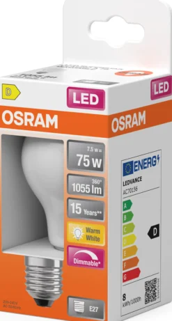 LED Classic A 75 7,8W 2700K matt dim E27-Osram Sale