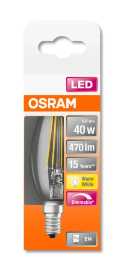 LED Classic B 40 5W 2700K dim E14-Osram Sale