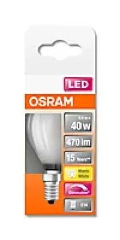 LED Classic P 40 5W 2700K dim E14-Osram Clearance