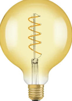 Led Dekorasjonspære E27 G125 28 300lm Gold Dim Varmere Lys-Osram New