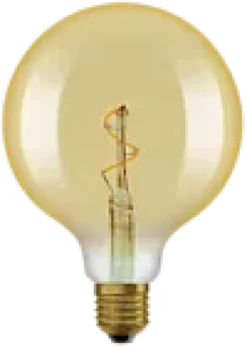 Led Dekorasjonspære E27 G125 30lm Gold Varmere Lys-Osram New