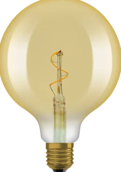 Led Dekorasjonspære E27 G125 30lm Gold Varmere Lys-Osram New