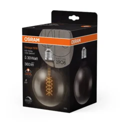 Led Dekorasjonspære E27 G125 30 360lm Smoke Dim Ekstra Varm-Osram Best