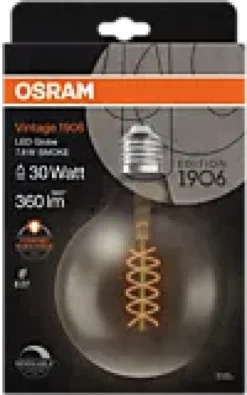 Led Dekorasjonspære E27 G125 30 360lm Smoke Dim Ekstra Varm-Osram Best