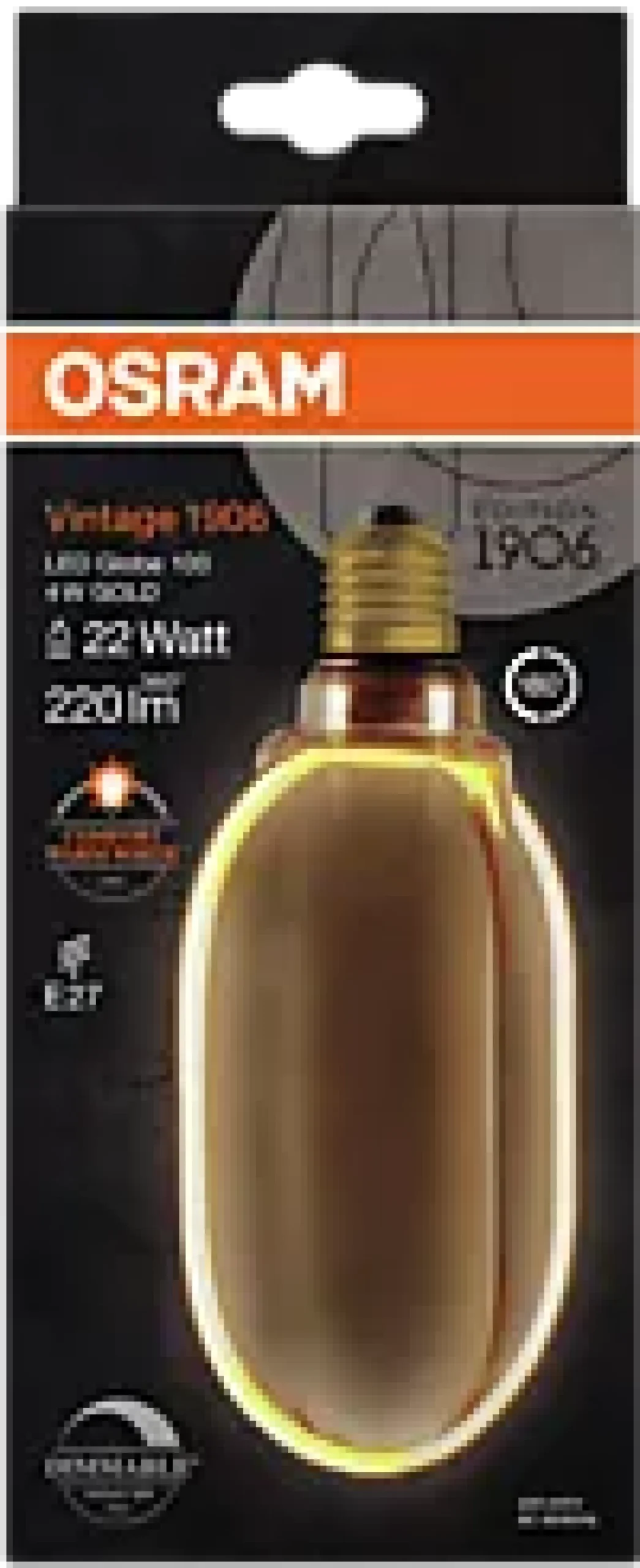 Led Dekorasjonspære E27 Ø100 22 220lm Gold Dim Ekstra Varm-Osram Hot