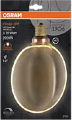 Led Dekorasjonspære E27 Ø183 22 220lm Gold Dim Ekstra Varm-Osram Outlet