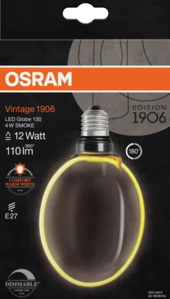 Led Dekorasjonspære E27 Ø130 12 110lm Smoke Dim Ekstra Varm-Osram Sale
