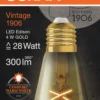 Led Dekorasjonspære E27 St64 28 300lm Gold Dim Varmere Lys-Osram Sale