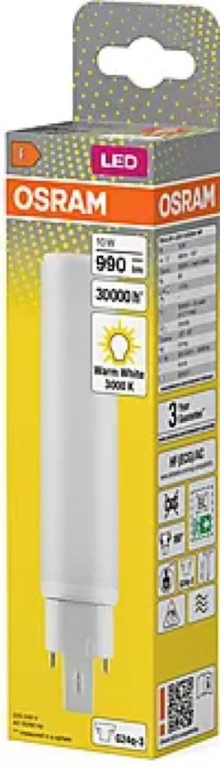 Led Dulux D/E 26 10w 830 Hf G24Q-3-Osram Clearance