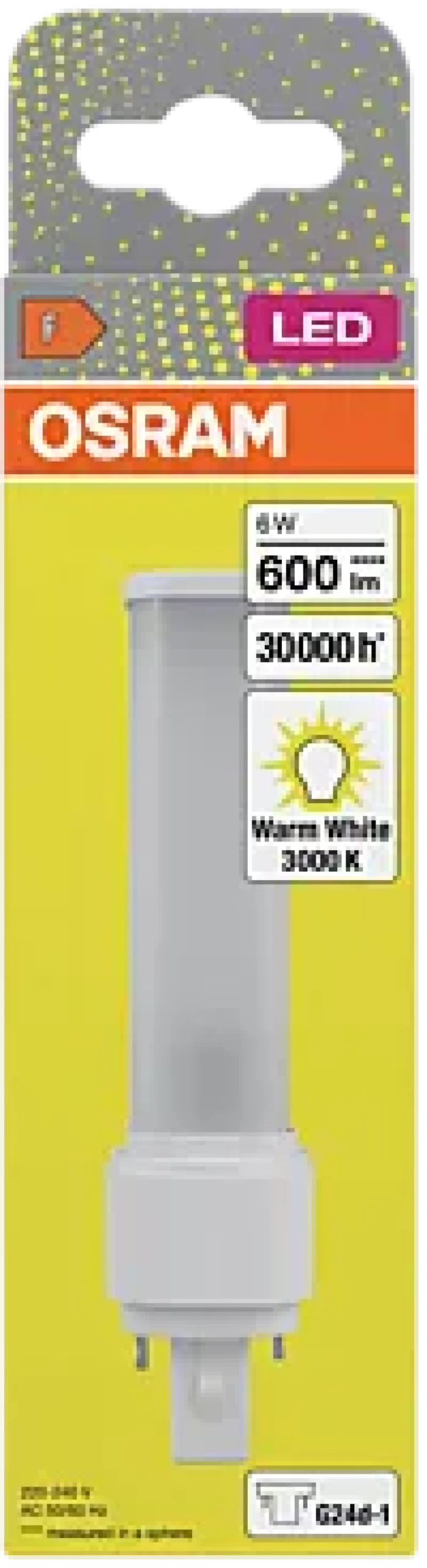 LED Dulux D 13 6W 830 G24D-1-Osram Best