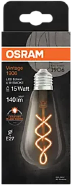 LED Edison 1906 15 smoke 4W dim 1800K E27-Osram Online