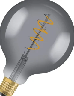 LED Globe G125 15 fil smoke spiral glass 1800K E27-Osram Discount