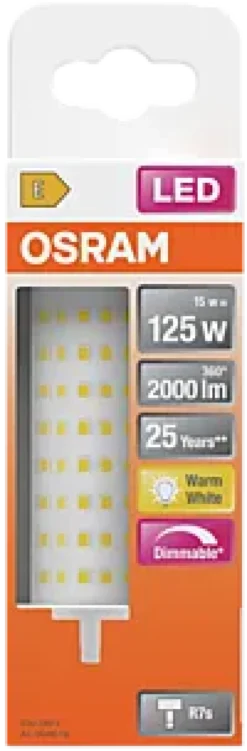LED line 125 118mm 15W 2700K dim R7S-Osram
