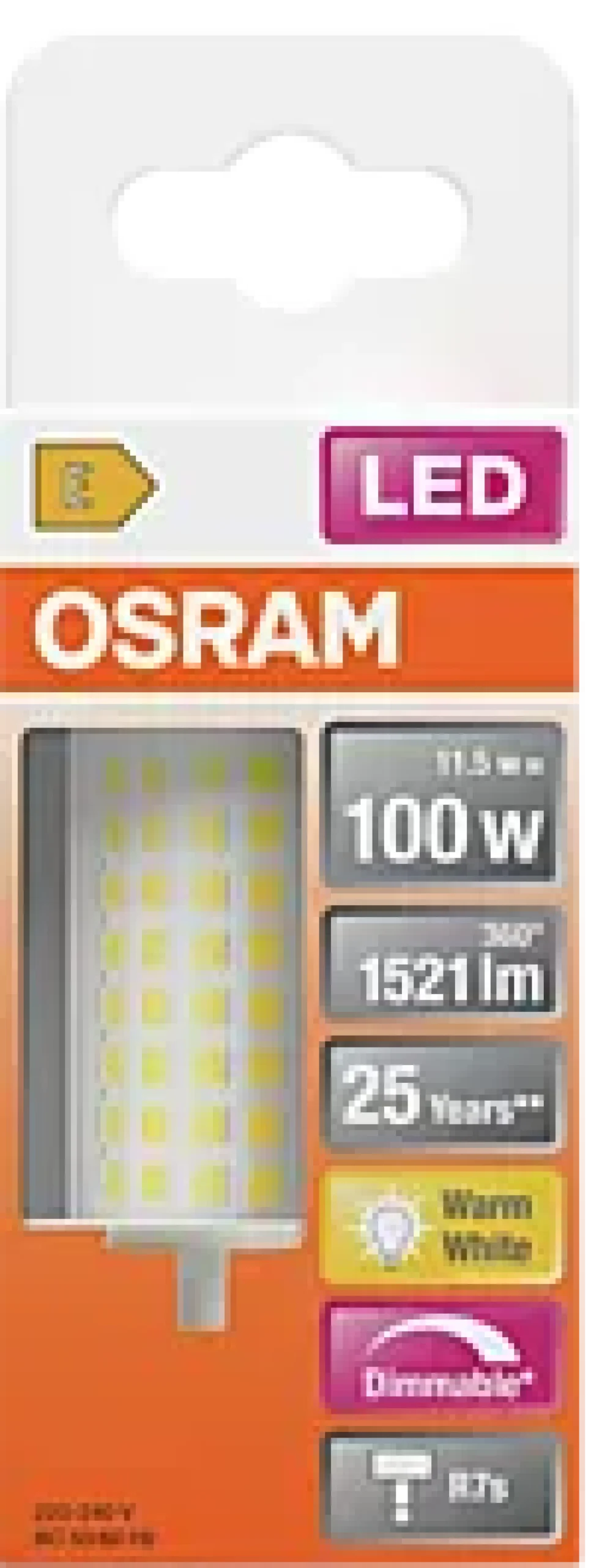 Led Line R7S 100 1521lm klar 78Mm Kort Dimbar Varmhvit-Osram Online