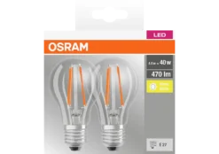 LED lyspære Classic A 40 E27 2stk-Osram Outlet