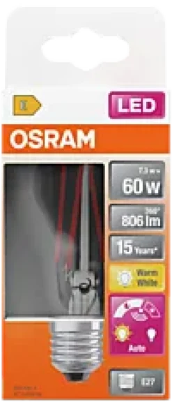 LED lyspære Classic A60 7,3W 2700K daylight sensor E27-Osram Best