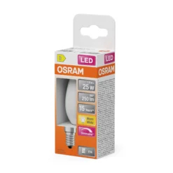 Led Lyspære E14 Classic B25 250lm matt Dimbar-Osram Sale