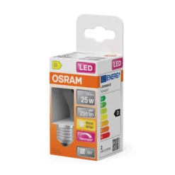 Led Lyspære E27 Classic P25 250lm klar Dimbar-Osram Clearance