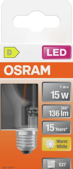 Led Lyspære E27 Classic P15 136lm klar-Osram Discount