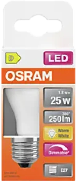 Led Lyspære E27 Classic P25 250lm matt Dimbar-Osram Discount