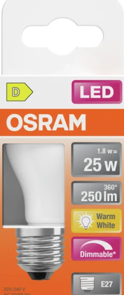 Led Lyspære E27 Classic P25 250lm matt Dimbar-Osram Discount