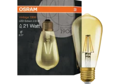 LED lyspære1906 Edison 22 2,8W 824 gold E27-Osram