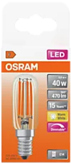 Led Lyspære E14 T26 40 470lm klar Dimbar-Osram Clearance
