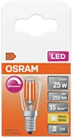 Led Lyspære E14 T26 25 250lm klar Dimbar-Osram Outlet