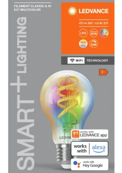 LED lyspære smart wifi Classic 40 RGBTW 4,8W 470lm E27-Ledvance Online
