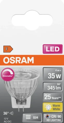 LED MR11 35 dim 4,5W 2700K GU4-Osram Sale
