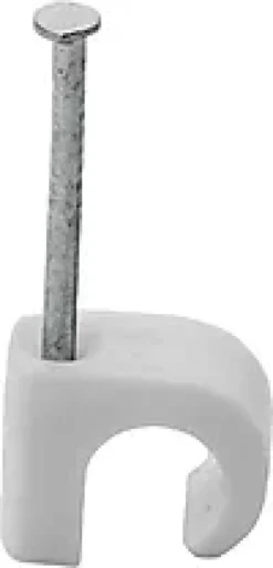 Ledningsklammer 7-10mm hvit oval 10stk-Gelia Outlet