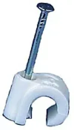 Ledningsklammer 5-7mm rund hvit 20stk-Gelia New