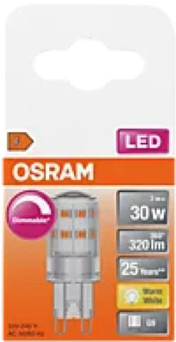 LED pin 30 3W dim 2700K G9-Osram