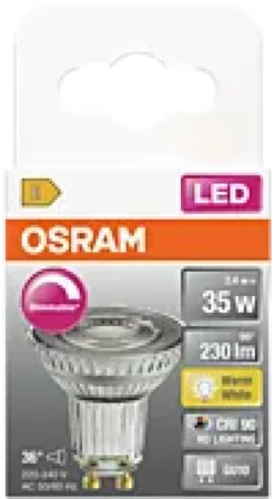 Led Spot Gu10 Par16 35 230lm Dimbar Varmhvit-Osram Discount