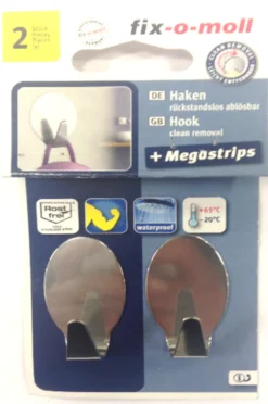 Limkrok oval 30x45mm stål 2stk-Fix O Moll
