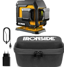 Linjelaser mini 3D grønn-Ironside Clearance