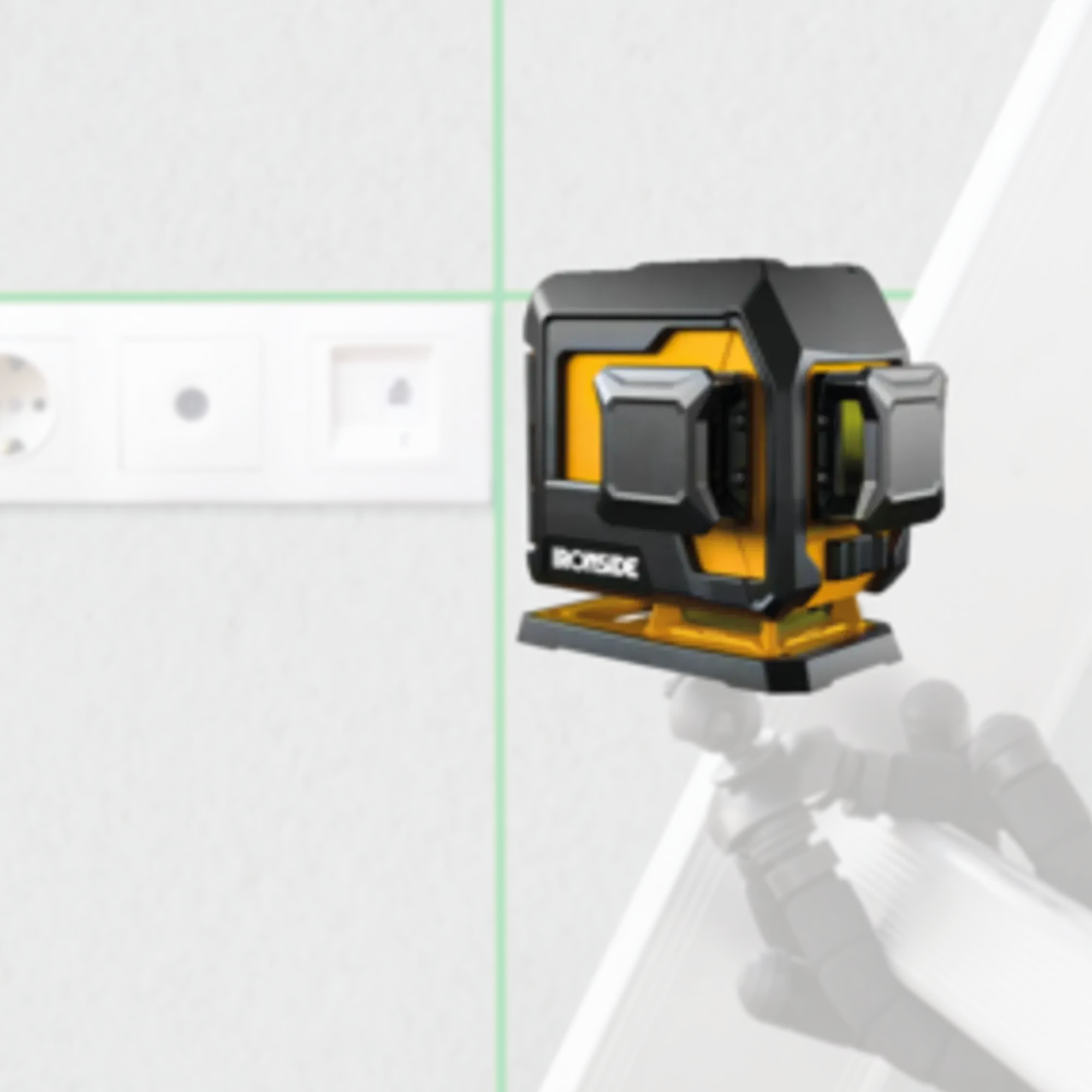 Linjelaser mini 3D grønn-Ironside Clearance