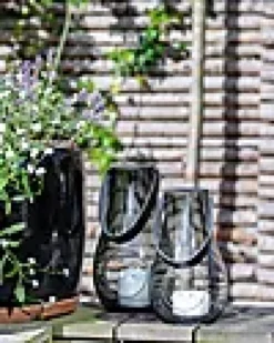 Lykt med hank Design With Light smoke 25cm-Holmegaard Hot