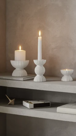 Lysestake Tura kubbelys 11.5cm-Lyngby porcelæn Clearance
