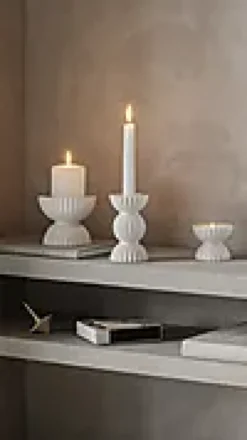 Lysestake Tura kubbelys 11.5cm-Lyngby porcelæn Clearance