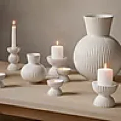 Lysestake Tura kubbelys 11.5cm-Lyngby porcelæn Clearance