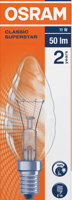 Lyspære Classic BW E14 11W-Osram Discount