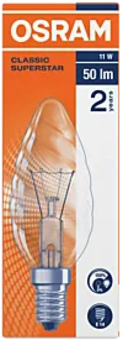 Lyspære Classic BW E14 11W-Osram Discount