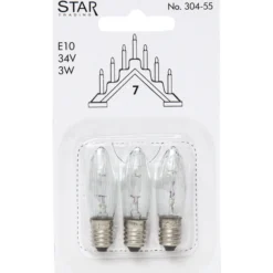 Lyspære E10 34v 3w 3stk-Star trading Sale